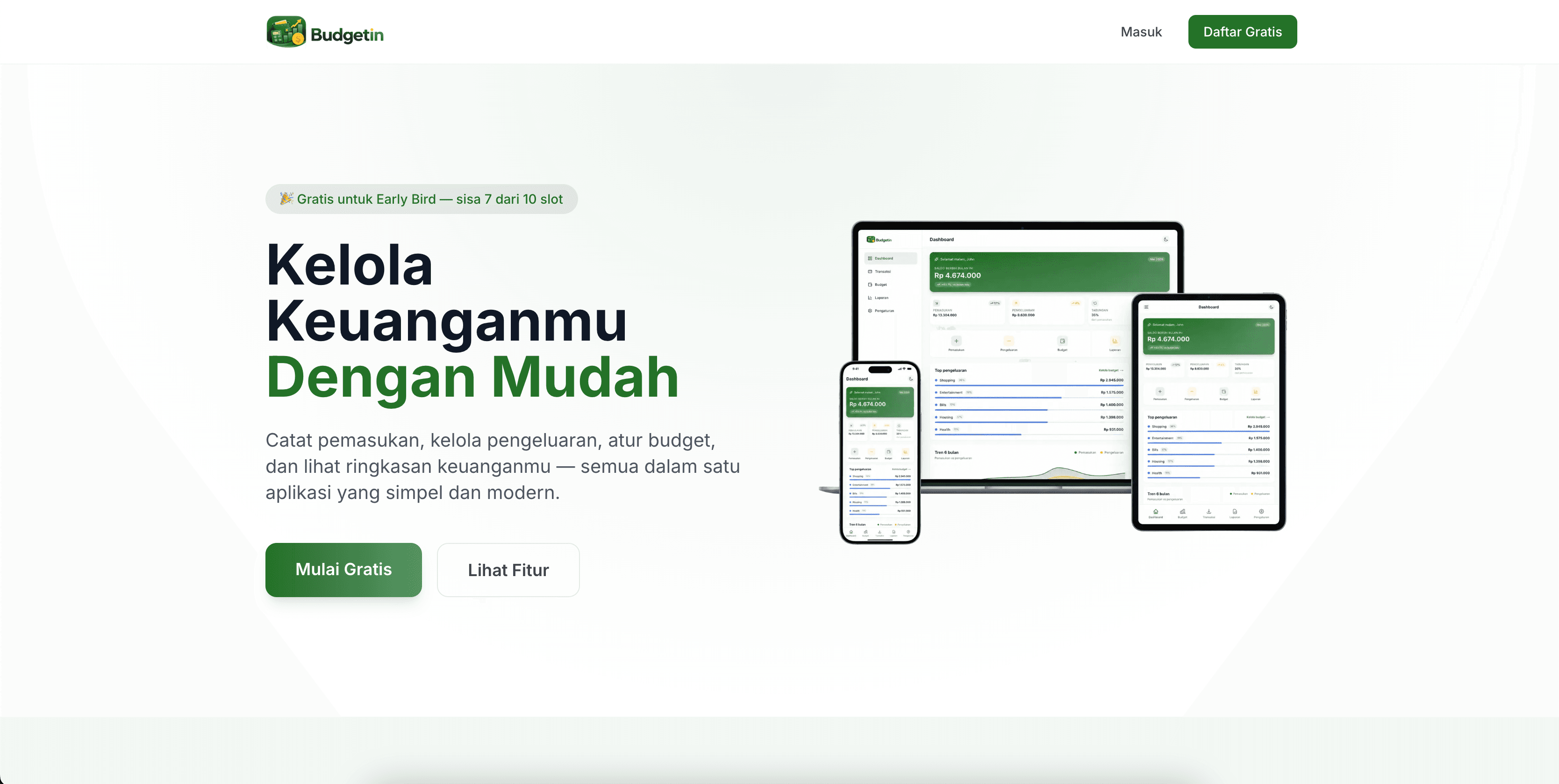 Budgetin - Financial Recording App – preview